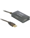 ''KABEL USB AM-BM 2.0 10M AKTYWNY + HUB 4 PORT BLACK DELOCK'' - nr 13