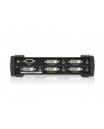 4 PORT DVI Dual Link Splitter W/Audio W/ EU ADP