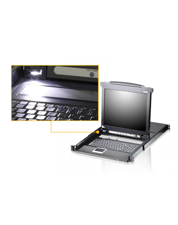 SINGLE RAIL 8P PS/2-USB LCDKVMP 17INCH główny