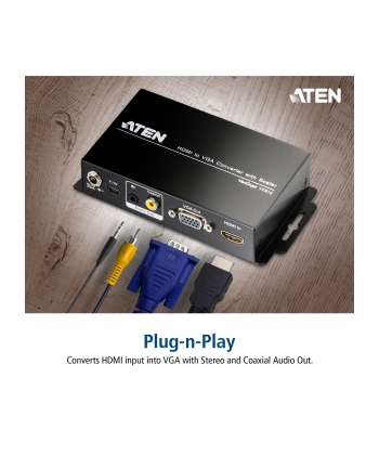 HDMI TO VGA CONVERTER W/SCALER W/EU ADP nr 2