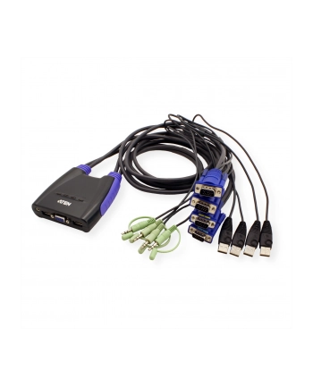 PETITE 4 PORT USB KVM SWITCH W/2.5M W/1.