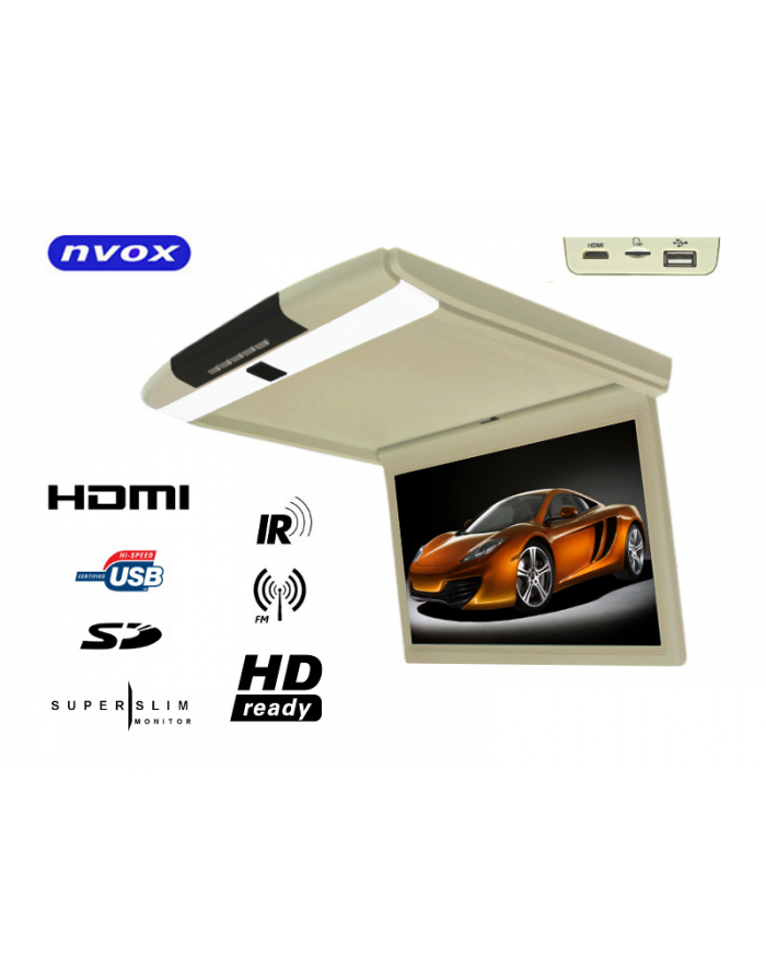 NVOX Monitor podsufitowy podwieszany LED 15' z HDMI USB SD IR FM główny