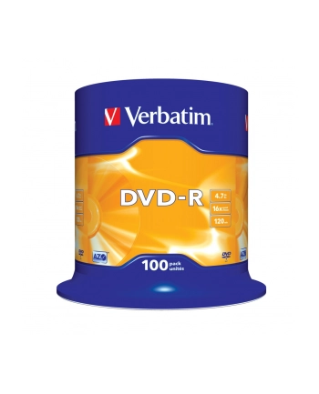 DVD-R VERBATIM AZO 4.7GB 16X MATT SILVER SP 100SZT nr 1