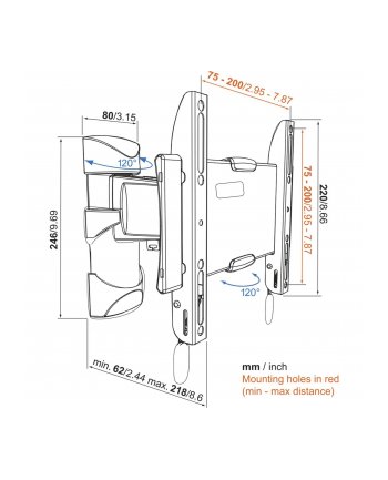 Vogels Vogel BASE 25 S TURN 19-37'' VESA 200*200 20kg nr 1