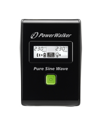 Power Walker UPS Line-Interactive 600VA 2x PL 230V, PURE SINE, RJ11/RJ45,USB,LCD