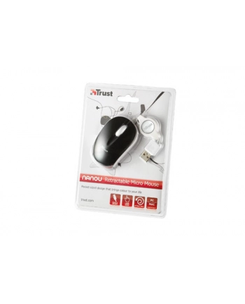 Nanou Retractable Micro Mouse - black