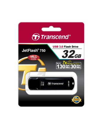 TRANSCEND USB Flash Disk JetFlash®750K, 32GB, USB 3.0, Black