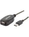 Manhattan Przedłużacz USB 2.0 aktywny A-A M/Ż 10m - nr 43