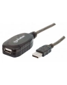 Manhattan Przedłużacz USB 2.0 aktywny A-A M/Ż 10m - nr 7