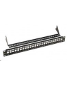 19'' modularny nie osadzony patch panel Solarix 24 portów czarny 1U - nr 3