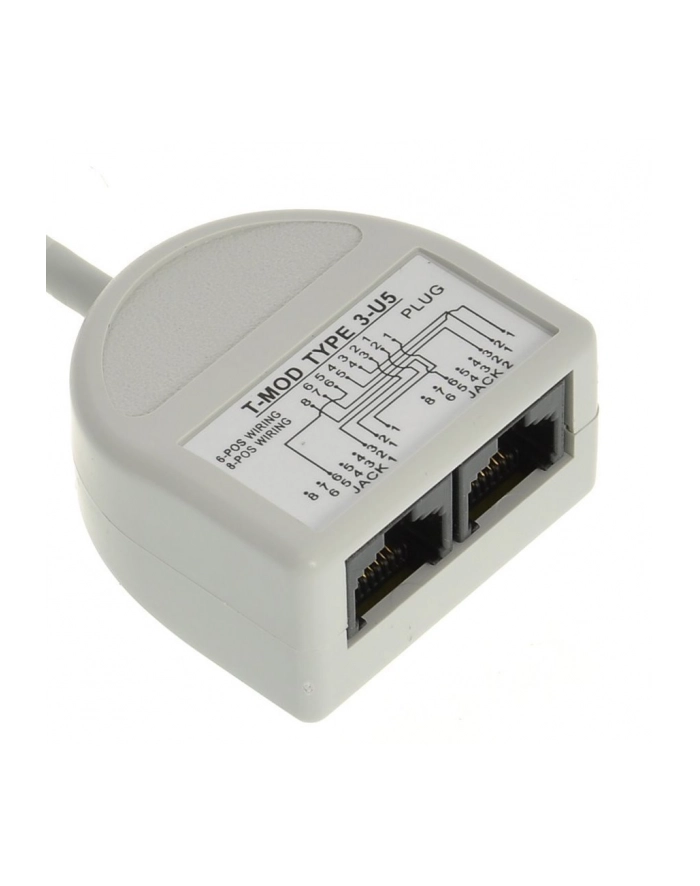 Splitter komputer/komputer 2 x RJ45 główny