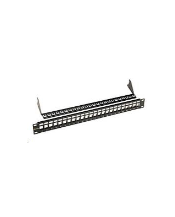19'' modularny nie osadzony patch panel Solarix 24 portów czarny 1U
