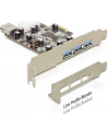 Delock Karta PCI Express > 3 x zewnętrzny + 1 x wewnętrzny USB 3.0 - nr 24