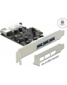 Delock Karta PCI Express > 3 x zewnętrzny + 1 x wewnętrzny USB 3.0 - nr 25