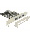 Delock Karta PCI Express > 3 x zewnętrzny + 1 x wewnętrzny USB 3.0 - nr 11