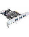 Delock Karta PCI Express > 3 x zewnętrzny + 1 x wewnętrzny USB 3.0 - nr 18