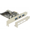 Delock Karta PCI Express > 3 x zewnętrzny + 1 x wewnętrzny USB 3.0 - nr 1