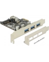 Delock Karta PCI Express > 3 x zewnętrzny + 1 x wewnętrzny USB 3.0 - nr 23