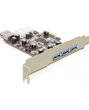 Delock Karta PCI Express > 3 x zewnętrzny + 1 x wewnętrzny USB 3.0