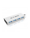 RaidSonic Icy Box 4xPort USB 3.0 Hub, Srebny - nr 19