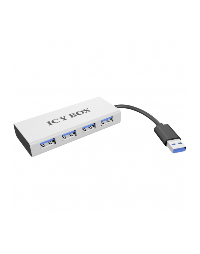 RaidSonic Icy Box 4xPort USB 3.0 Hub, Srebny główny