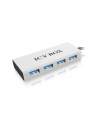 RaidSonic Icy Box 4xPort USB 3.0 Hub, Srebny - nr 2