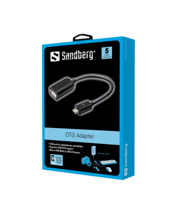 Sandberg adapter OTG Micro USB M - USB F