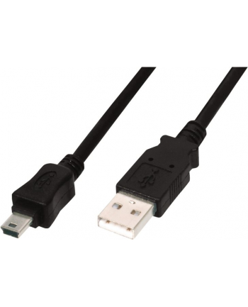 Assmann Kabel połączeniowy USB2.0 Canon Typ USB A/miniUSB B(5pinów), M/M czarny 3.0m