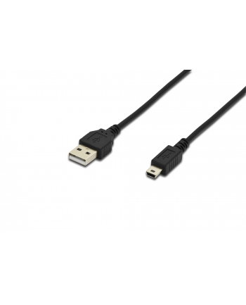 Assmann Kabel połączeniowy USB2.0 Canon Typ USB A/miniUSB B(5pinów), M/M czarny 1.0m