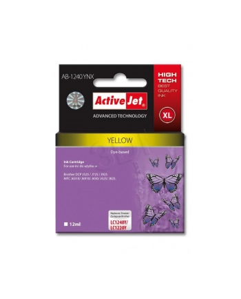 ActiveJet AB-1240YR tusz yellow do drukarki Brother  ref. (zamiennik Brother LC1240Y  Brother LC1220Y) nr 1
