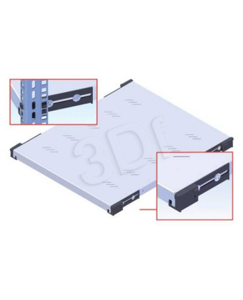 Triton półka do szafy 19  RAB-UP-250-A4 (1U  głębokość 250mm  maxymalna ładowność 15kg  kolor czarny RAL 9005)