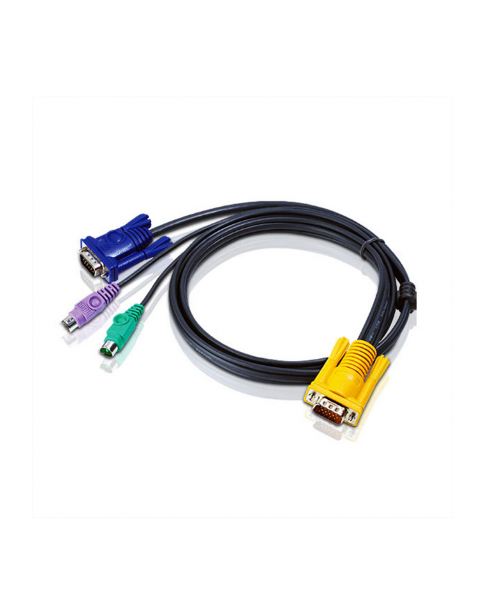 ATEN 2L-5202P Kabel HD15 - SVGA + myszPS + klawPS  2.0m główny