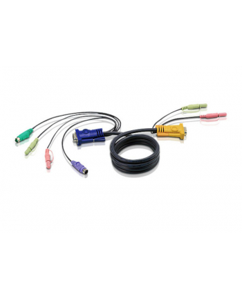 ATEN 2L-5302P Kabel HD15 - SVGA + myszPS + klawPS +  Audio 1.8m