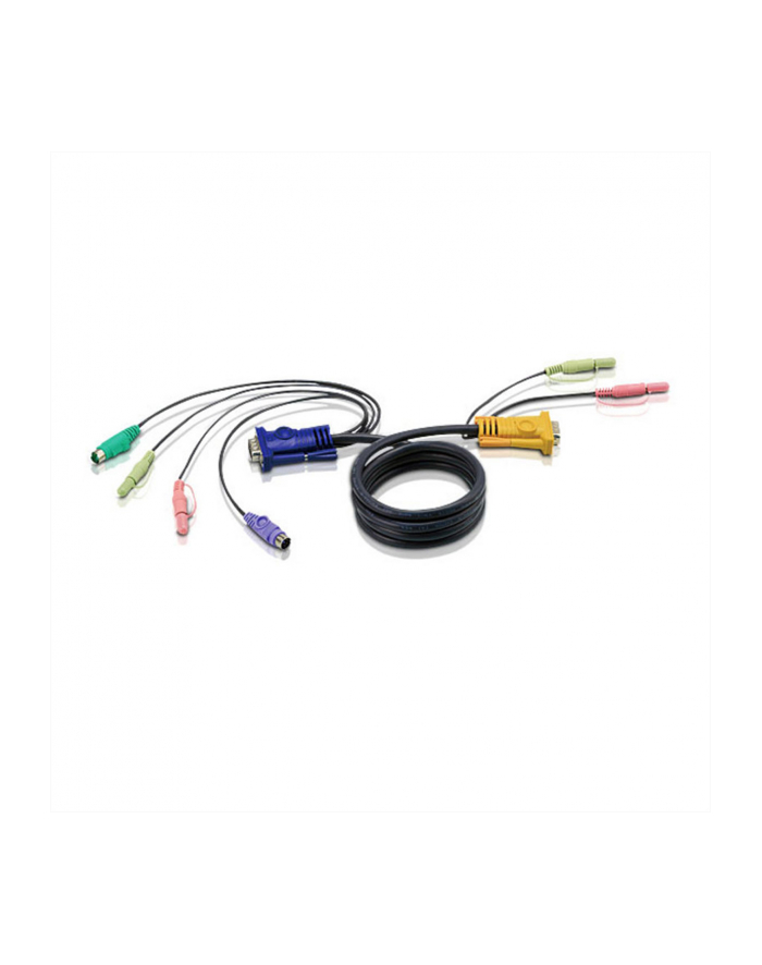 ATEN 2L-5302P Kabel HD15 - SVGA + myszPS + klawPS +  Audio 1.8m główny