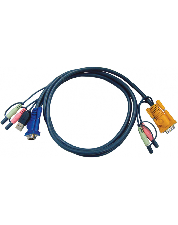 ATEN 2L-5302U Kabel HD15 - SVGA + mysz + klawUSB +  Audio 1. główny