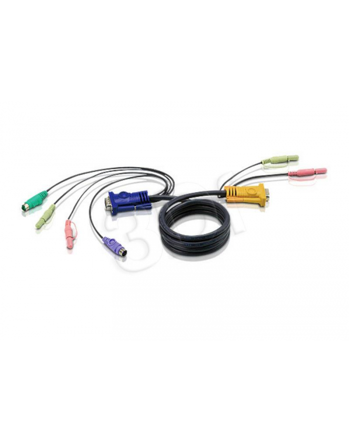 ATEN 2L-5305P Kabel HD15 - SVGA + myszPS + klawPS +  Audio 5 główny