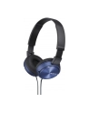 Słuchawki nauszne zamknięte składane, niebieskie SONY MDRZX310L.AE - nr 16