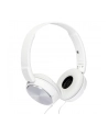 Słuchawki nauszne zamknięte składane, białe SONY MDRZX310W.AE - nr 18