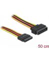 PRZEDŁUŻACZ KABLA ZASILAJĄCEGO SATA 15PIN M/F 50CM DELOCK - nr 14