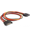 PRZEDŁUŻACZ KABLA ZASILAJĄCEGO SATA 15PIN M/F 50CM DELOCK - nr 18