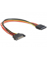 PRZEDŁUŻACZ KABLA ZASILAJĄCEGO SATA 15PIN M/F 50CM DELOCK - nr 1