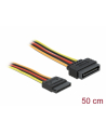 PRZEDŁUŻACZ KABLA ZASILAJĄCEGO SATA 15PIN M/F 50CM DELOCK - nr 20
