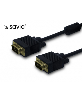 Kabel VGA (M) – VGA (M) ekranowany +2 feryty SAVIO CL-29 1,8