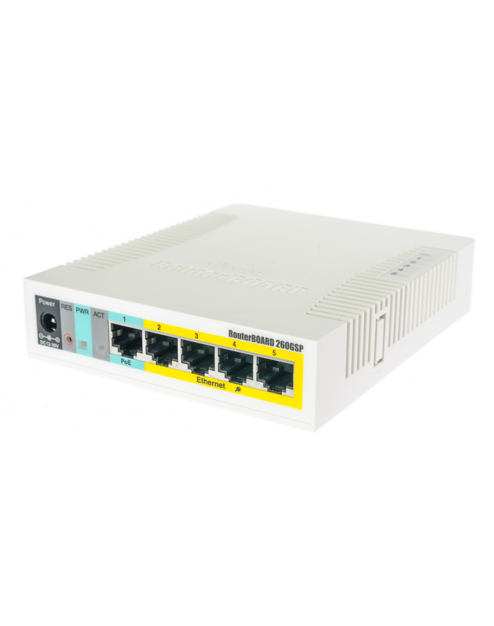 MikroTik  RB260GSP switch 5x Gigabit POE + SFP główny