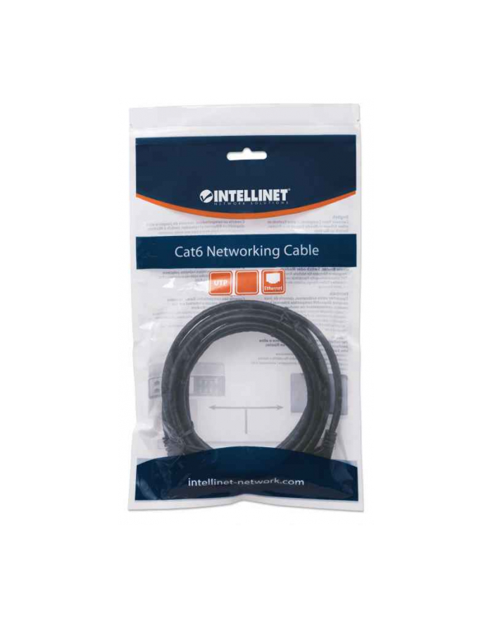 Intellinet Network Solutions Intellinet patch cord RJ45, kat.6 UTP, 0,5m czarny, 100% miedź główny