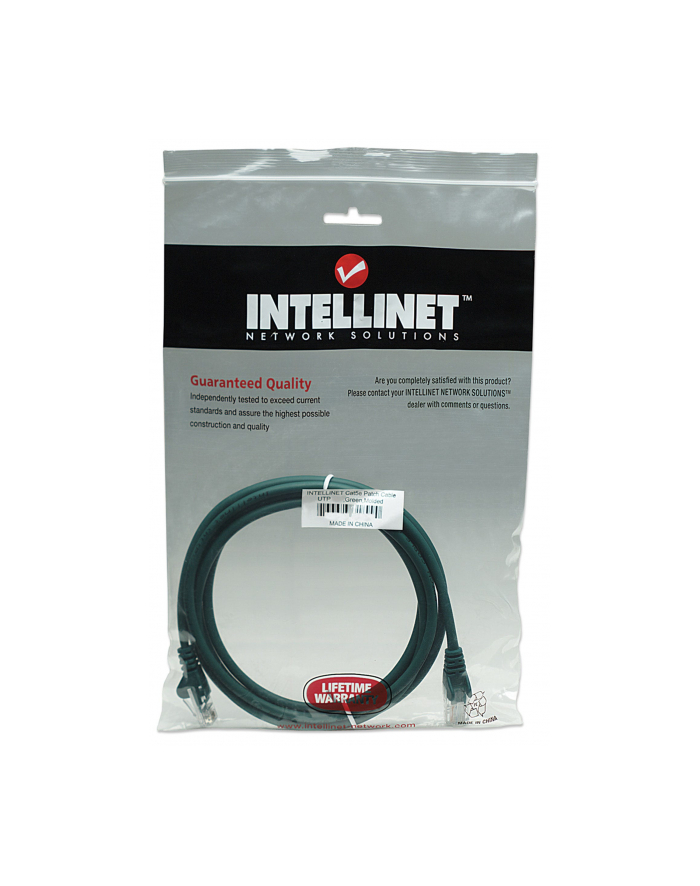 Intellinet Network Solutions Intellinet patch cord RJ45, kat. 5e UTP, 5m zielony, 100% miedź główny
