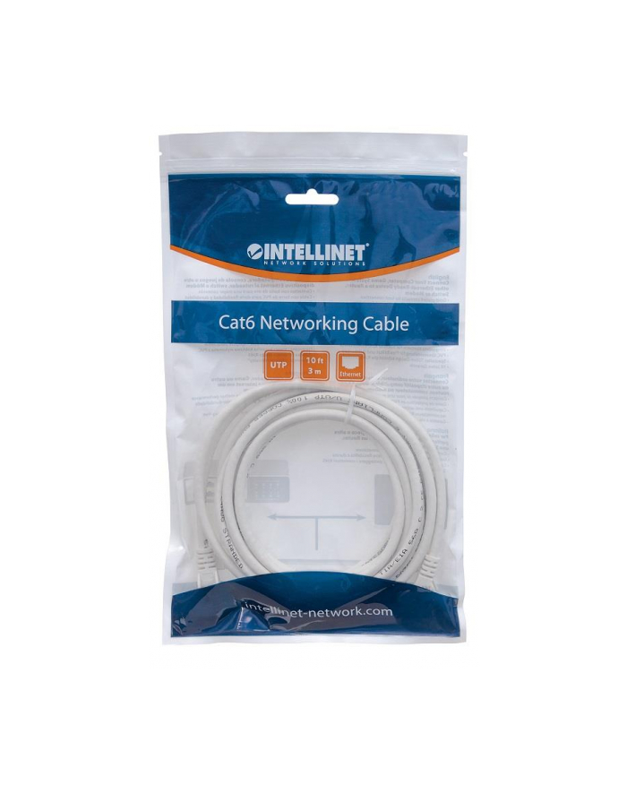 Intellinet Network Solutions Intellinet patch cord RJ45, kat. 6 UTP, 1m biały, 100% miedź główny