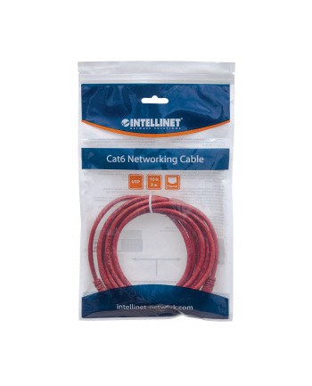 Intellinet Network Solutions Intellinet patch cord RJ45, kat. 6 UTP, 2m czerwony, 100% miedź