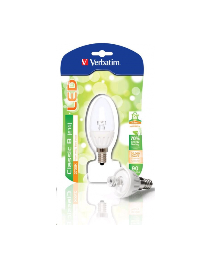 VERBATIM LED žárovka, LED CLASSIC B Clear E14 3.8W 2700K główny