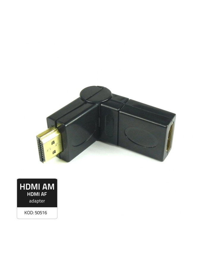 Qoltec przejściówka HDMI męska / HDMI żeńska (kąt./obrot.) główny